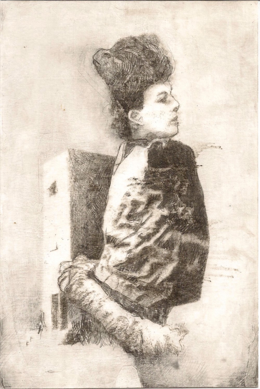 Sans titre 1 - Graphite et vernis sur papier-18,5x12,5cm-2016