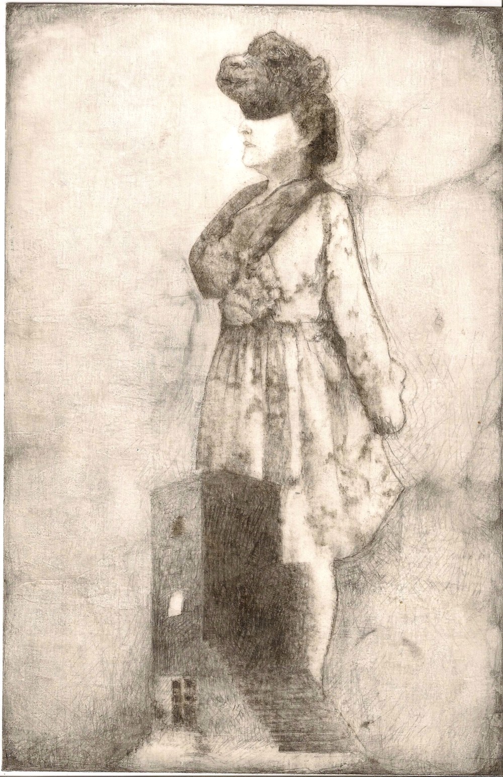 Sans titre 2 - Graphite et vernis sur papier-23x15cm- 2016