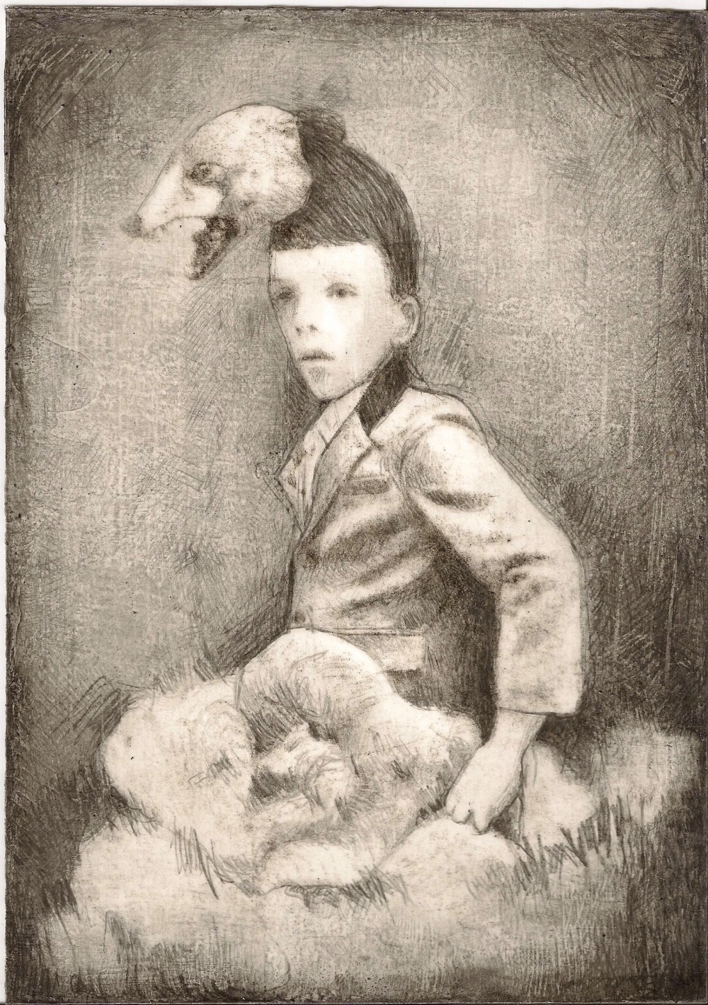 Sans titre 3 -Graphite et vernis sur papier- 19x13,5cm- 2016