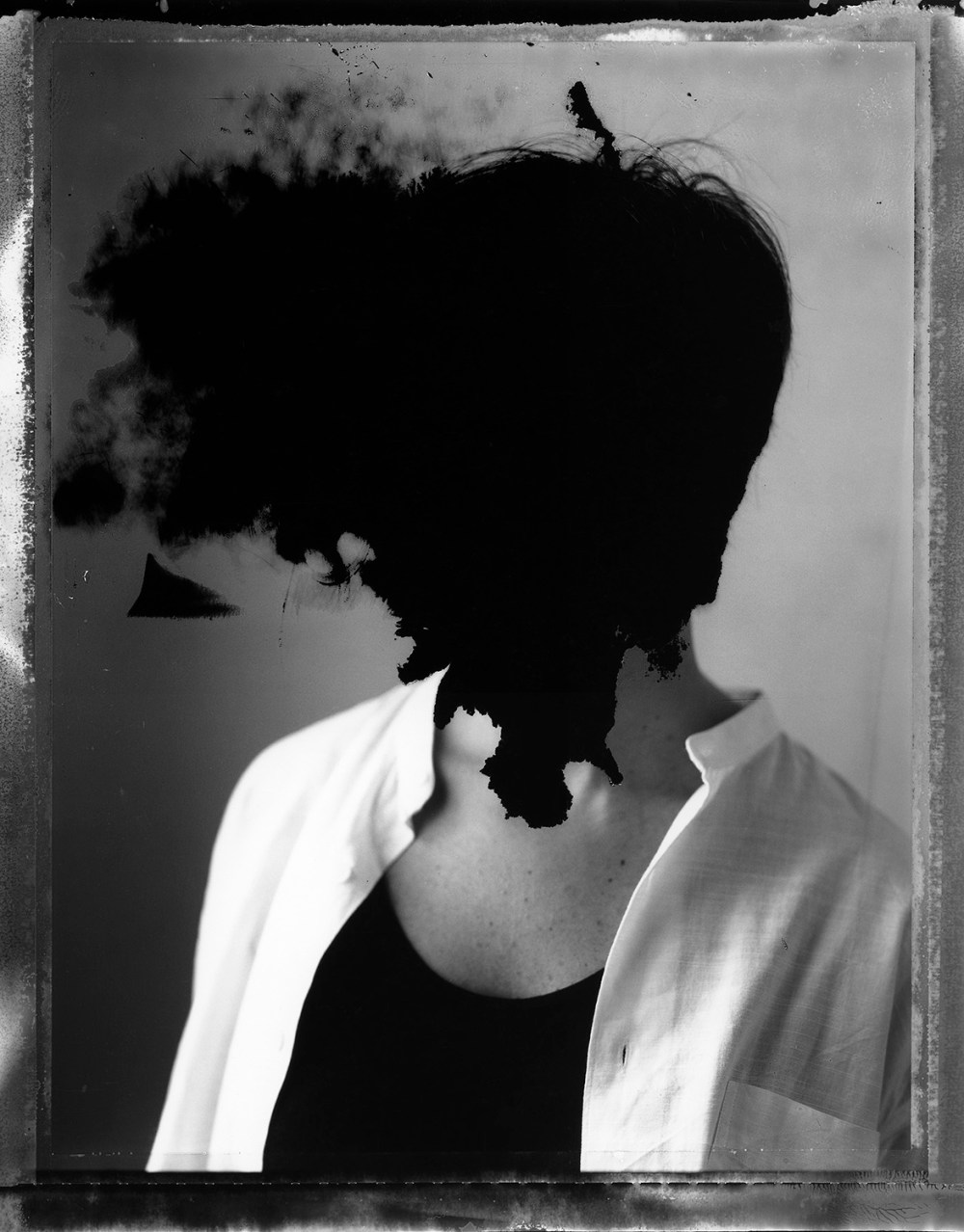 Woman with erased face, 1998