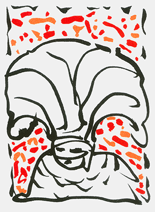 6.Alechinsky-lithographie in _Ambidextre_, 2019-Editions GallimardBD