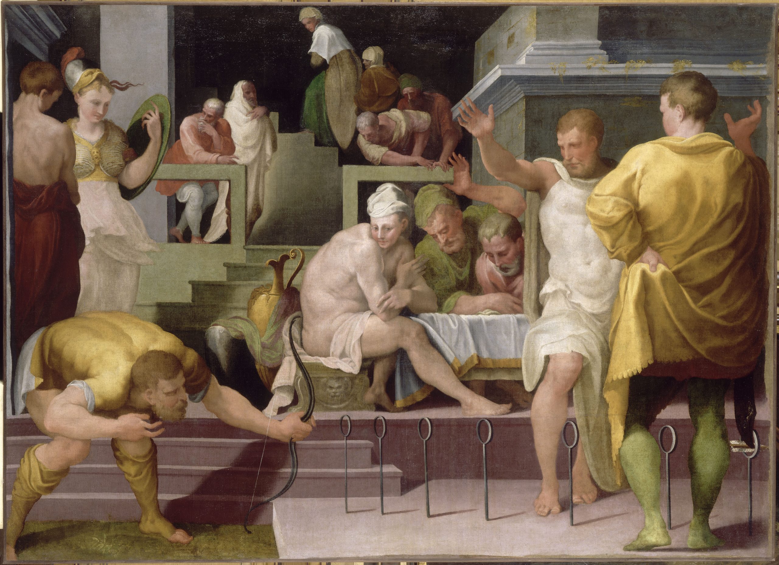 Ulysse-à-Ithaque.-Le-jeu-de-l’arc-de-Ruggiero-de-Ruggieri-château-de-Fontainebleau-©-RMN-Grand-Palais-scaled