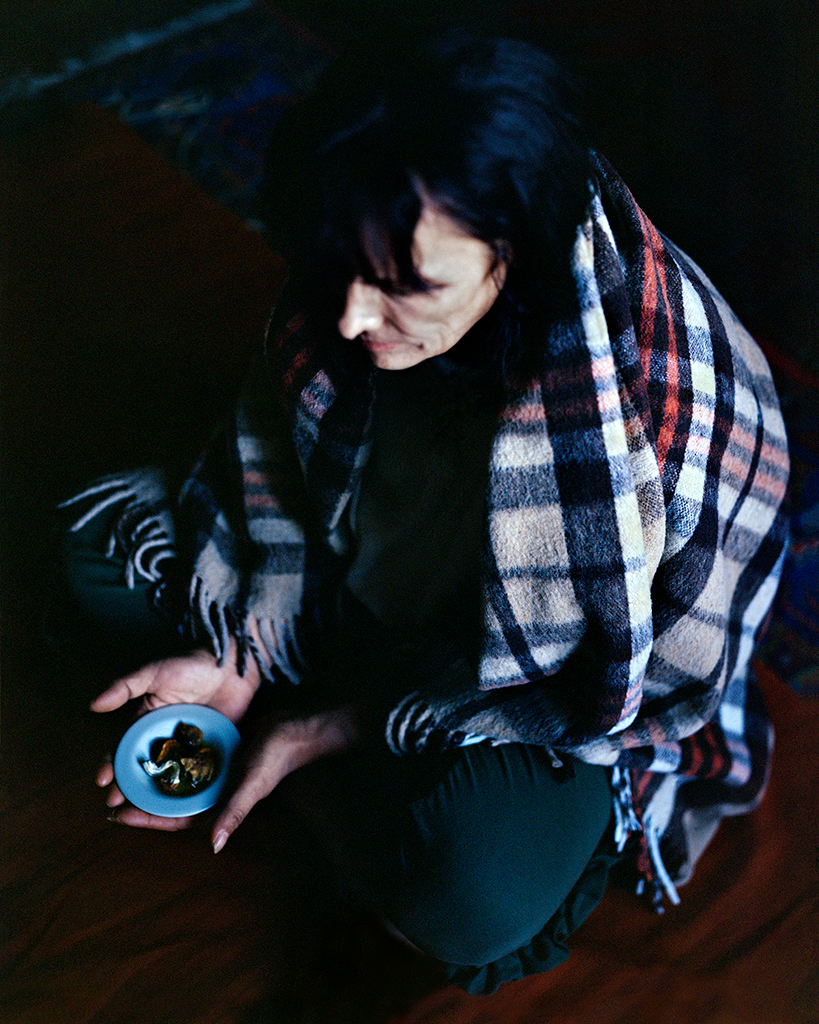 Mam with mushrooms