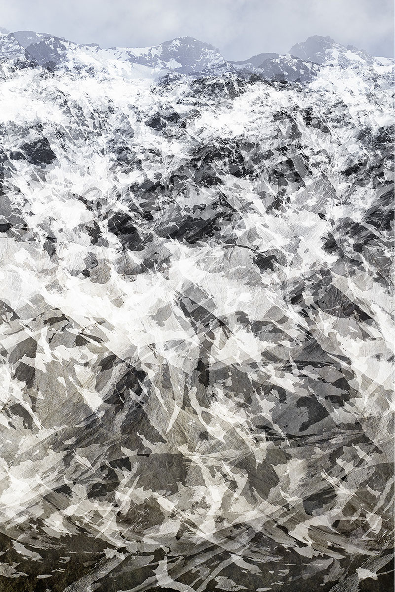 © Eric Bourret - Landscape 16 - Pangaea - triptyque 420x195cm Alpes 2018-2020 copie